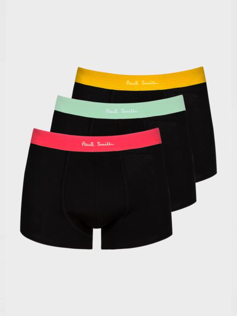 Paul Smith Black Long Boxer Briefs Three Pack