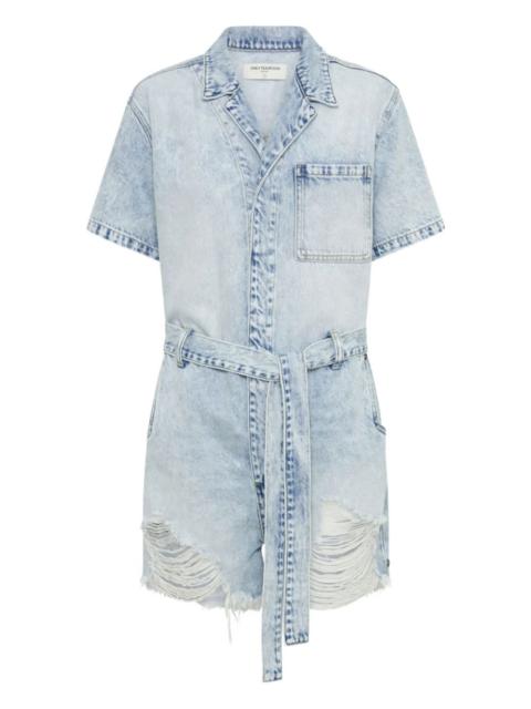ONE TEASPOON frayed belted playsuits
