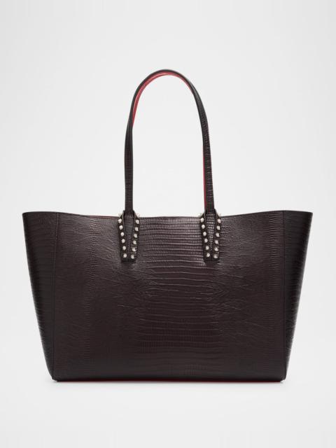 Christian Louboutin Cabata Small Tote Bag in Lizard-Embossed Leather