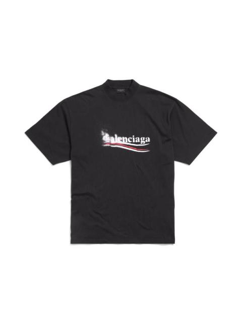 BALENCIAGA Political Stencil T-shirt Medium Fit in Black/white