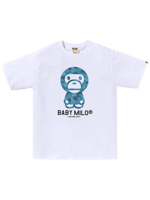 BAPE Honeycomb Camo Baby Milo Tee 'White/Blue'