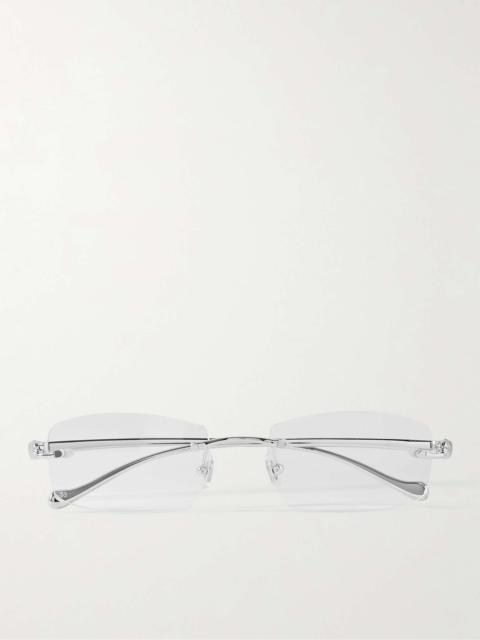 Cartier Frameless Silver-Tone Optical Glasses