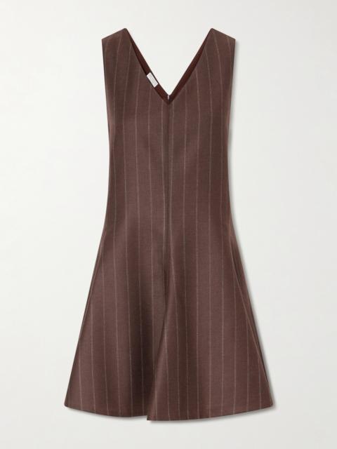 Brunello Cucinelli Striped Wool Woven Mini Dress