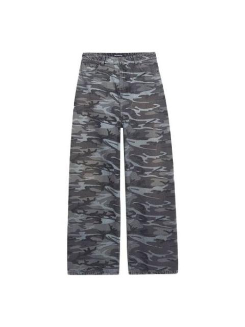 BALENCIAGA Balenciaga Wide Leg Camouflage Jeans 'Grey' 641456TJW551055
