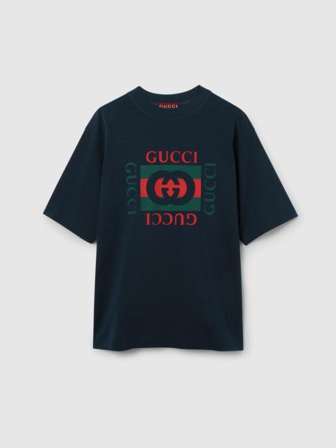 Cotton jersey T-shirt with Gucci print