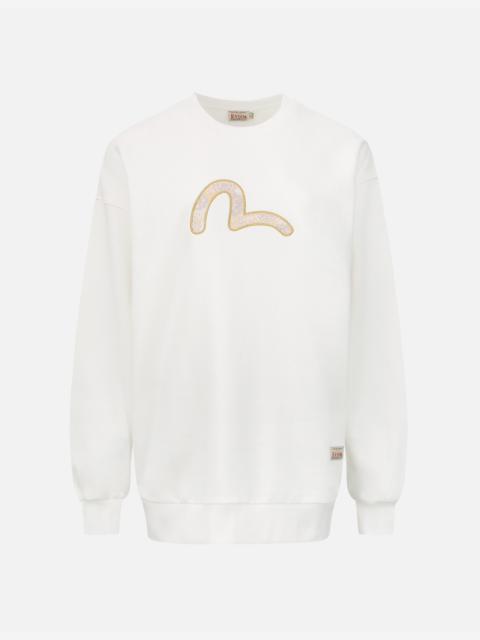 EVISU BROCADE SEAGULL APPLIQUÉ SWEATSHIRT