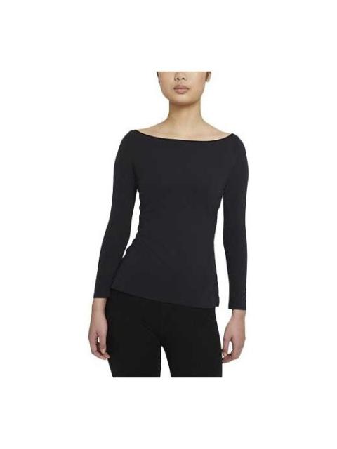 Nike (WMNS) Nike Training Hooded Sports Long Sleeve T-Shirt Black DA0720-010