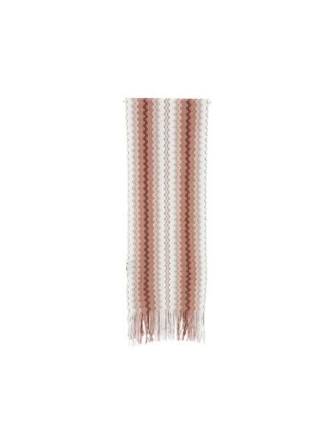 Missoni zigzag-pattern fringed scarf