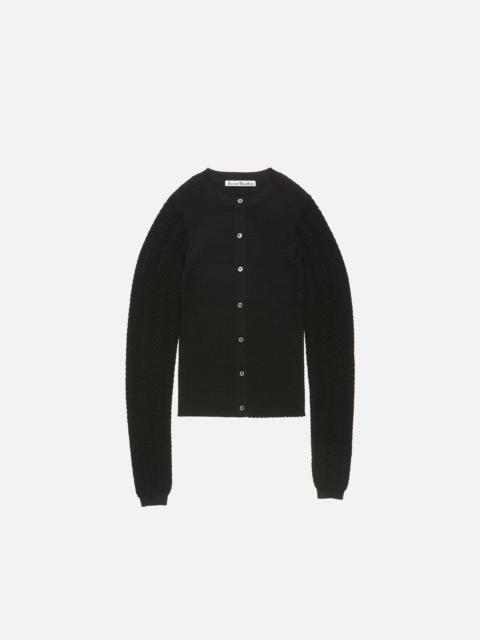 Acne Studios Wool ribbed cardigan - Black