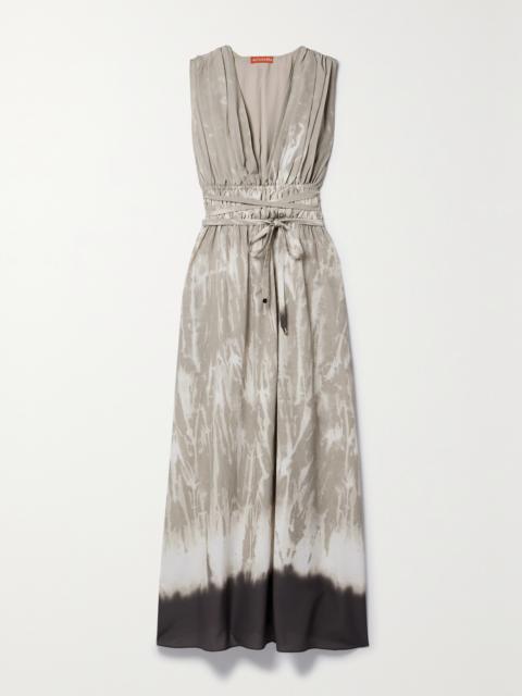 Altuzarra Fiona Gathered Printed Crepe De Chine Maxi Dress