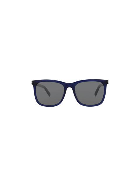 Saint Laurent Square Sunglasses 'Blue/Silver'