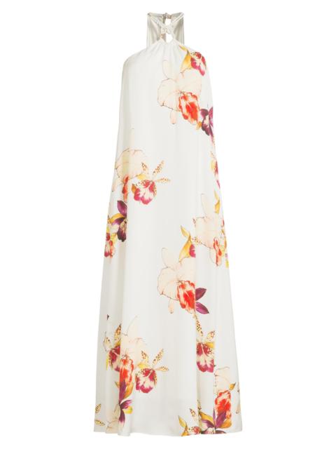 KOBI HALPERIN Women's Jennie Halterneck Maxi Dress - Ivory Multi
