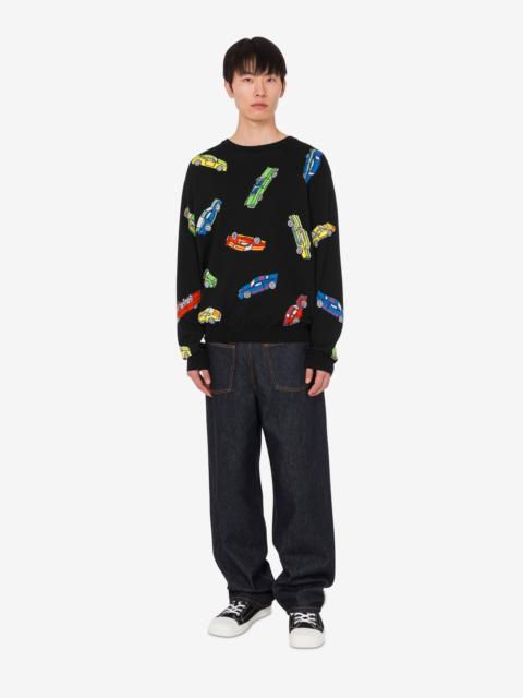 Moschino PURE COTTON INTARSIA PULLOVER