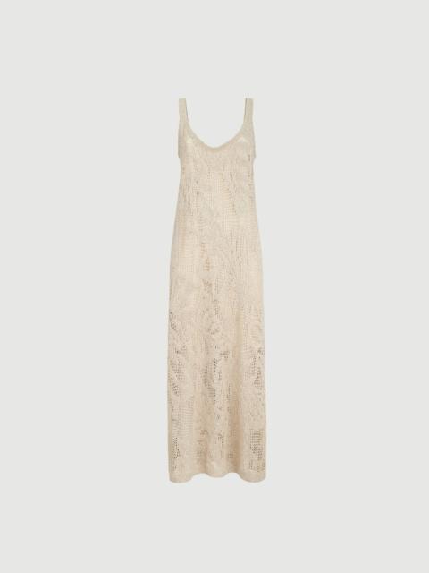 Brunello Cucinelli Dazzling water lillies dress in linen and cotton