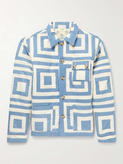 BODE White House Steps Reversible Quilted Printed Cotton Jacket