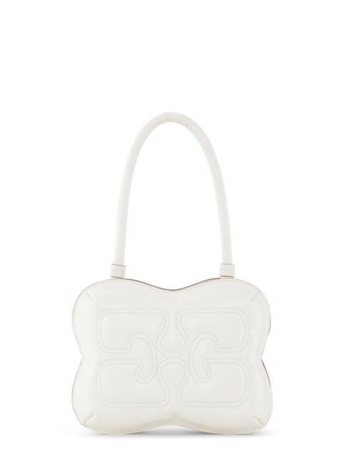 GANNI WHITE BUTTERFLY TOP HANDLE BAG