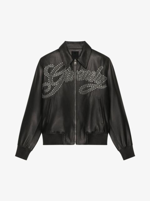 GIVENCHY JACKET IN LEATHER WITH STUDS