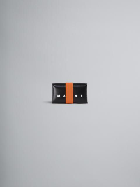 Marni BLACK AND ORANGE ORIGAMI WALLET