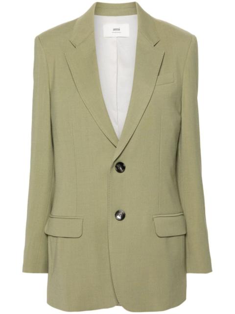 AMI Paris single-breasted textured blazer