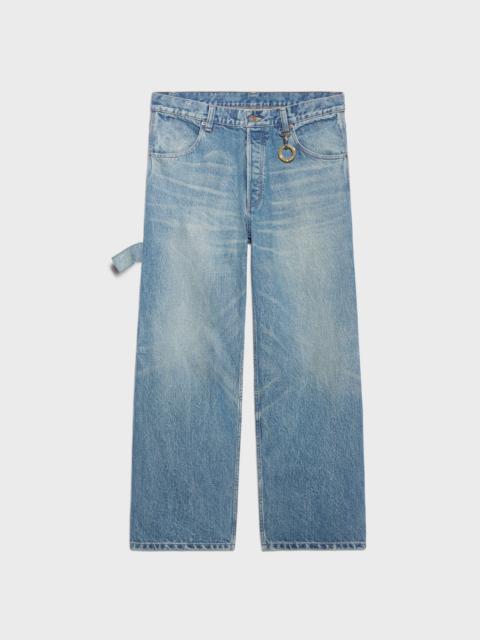 CELINE WIDE LEG JEANS 001 IN cotton denim