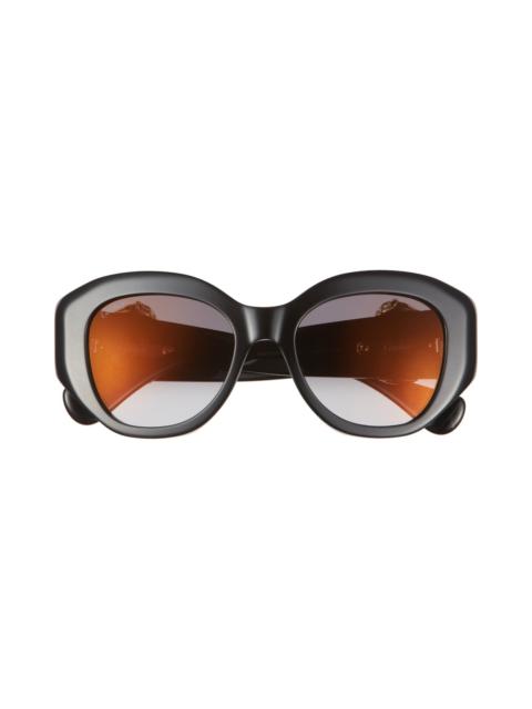 Cartier 53mm Gradient Butterfly Sunglasses in Black at Nordstrom