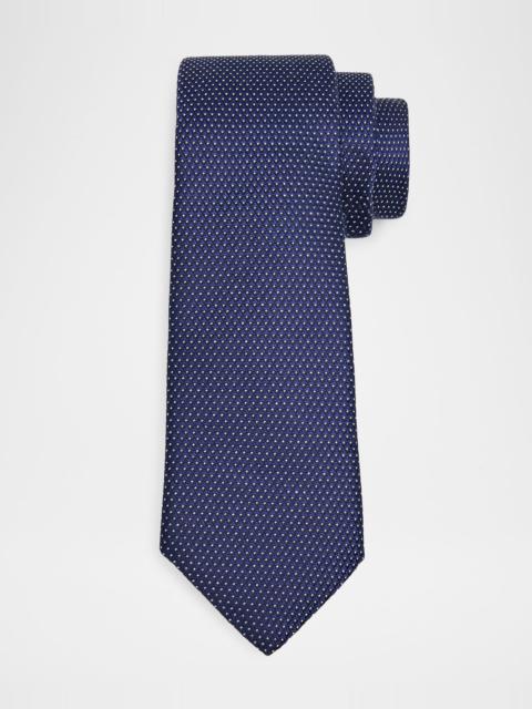 EMPORIO ARMANI Men's Pin-Dot Silk and Viscose Tie