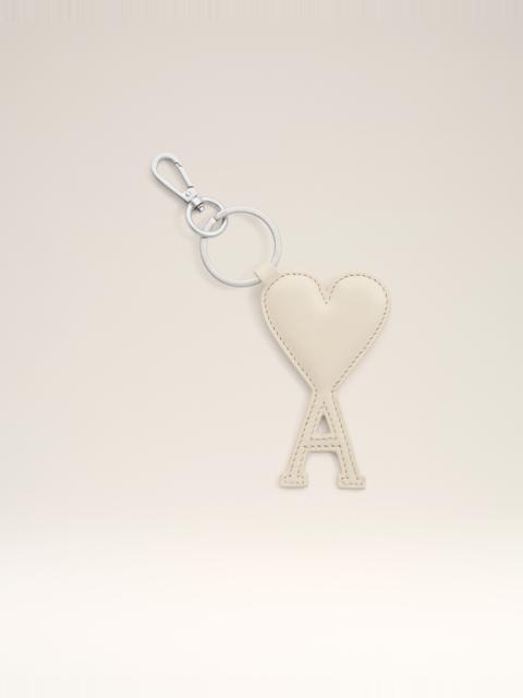 AMI Paris BEIGE LEATHER AMI DE COEUR KEYRING
