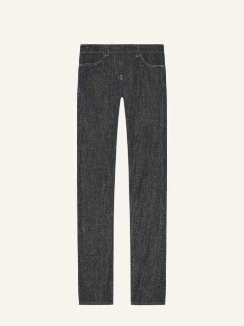 courrèges DENIM TWEED STRAIGHT PANTS