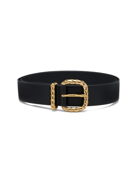 Bottega Veneta Black Coaxial Loop Belt