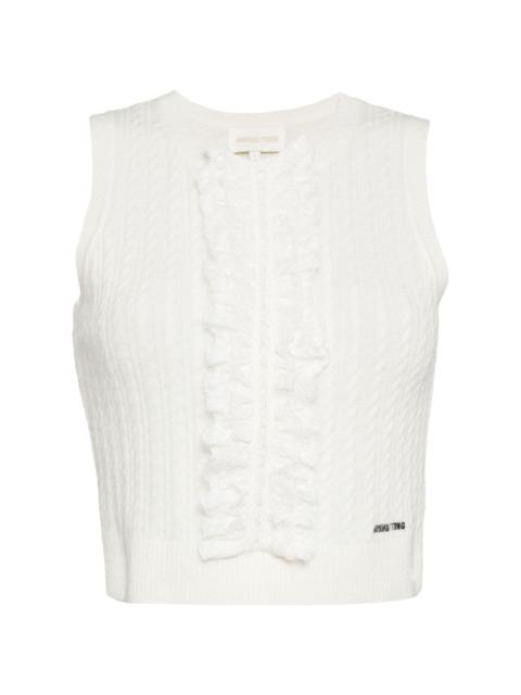 SHUSHU/TONG embellished sleeveless knitwear top