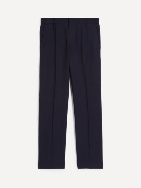 Paul Smith Navy Wool Elasticated-Waist Trousers