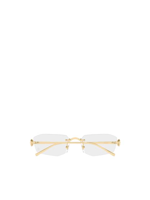 Cartier Clash de Cartier rimless geometric-frame glasses