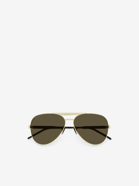 GUCCI double-bridge pilot-frame sunglasses