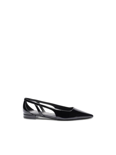 Stuart Weitzman power cutout pointed loafers