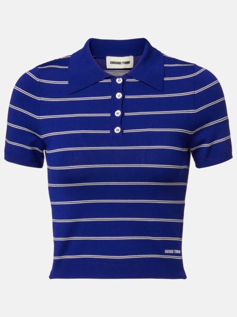 SHUSHU/TONG Striped polo shirt