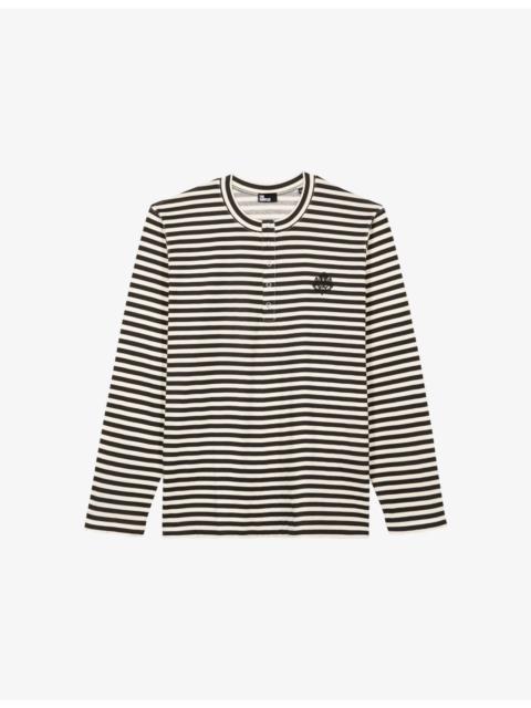 The Kooples Striped Long-Sleeved Cotton-Jersey T-Shirt