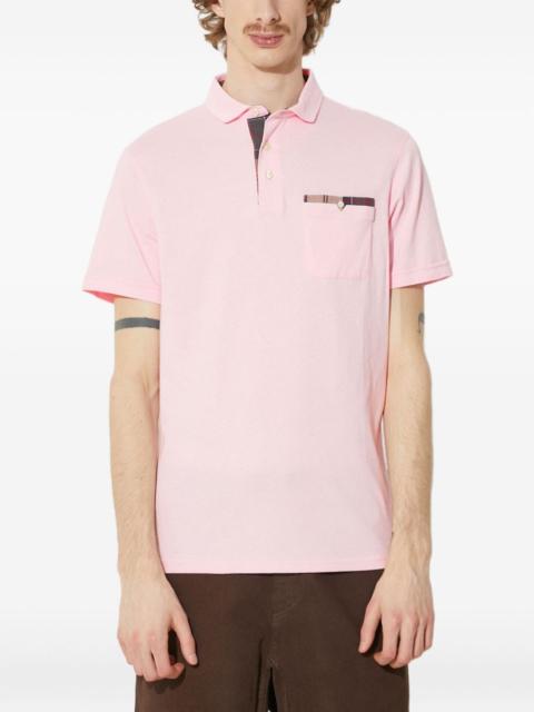 Barbour plaid-pocket polo shirt