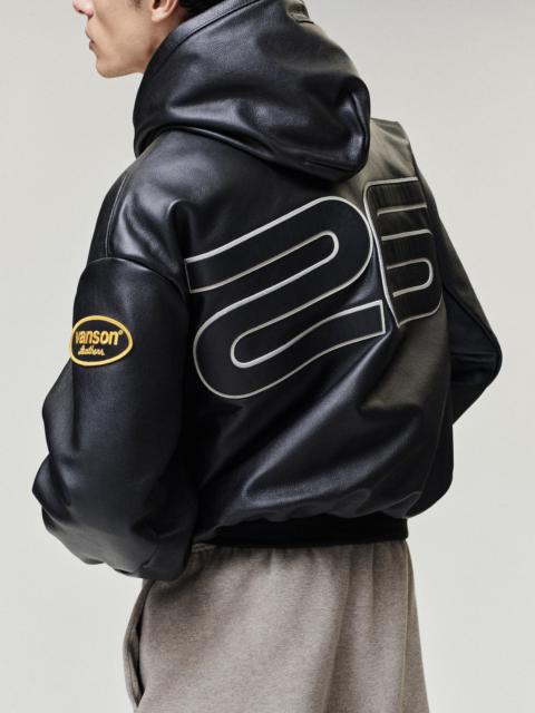 ESSENTIALS Vanson Essentials Leather Hooded Bomber