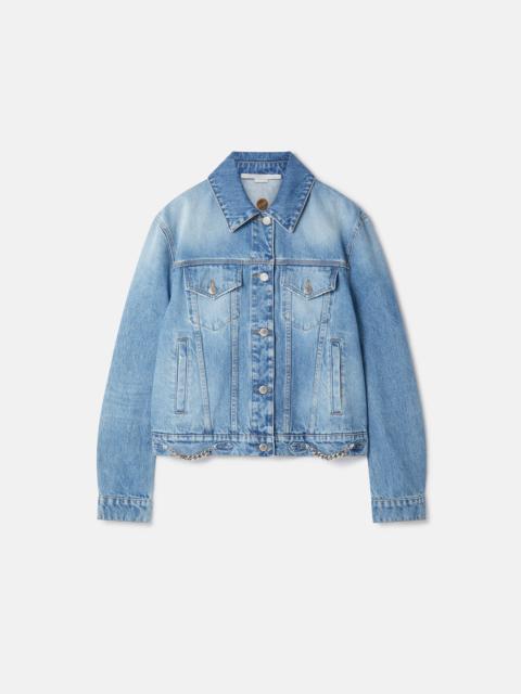 Stella McCartney Falabella Chain Light Wash Denim Jacket