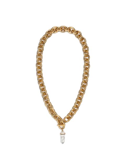 Roberto Cavalli stone-pendant chain necklace