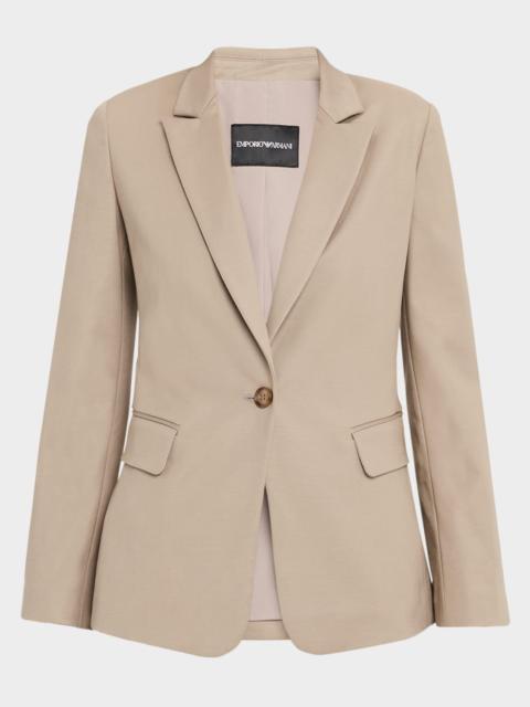 EMPORIO ARMANI Cotton Couture Single-Button Blazer