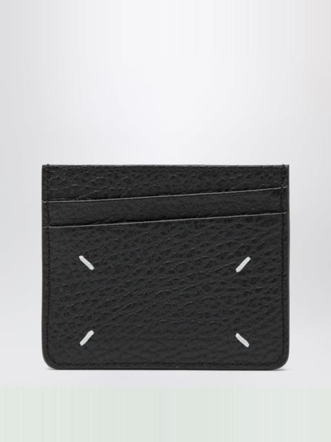 Maison Margiela Black Four Stitches calfskin card holder