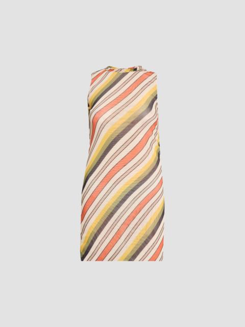 Jean Paul Gaultier Women's Retro Stripe Mesh Mini Dress - Multicolor
