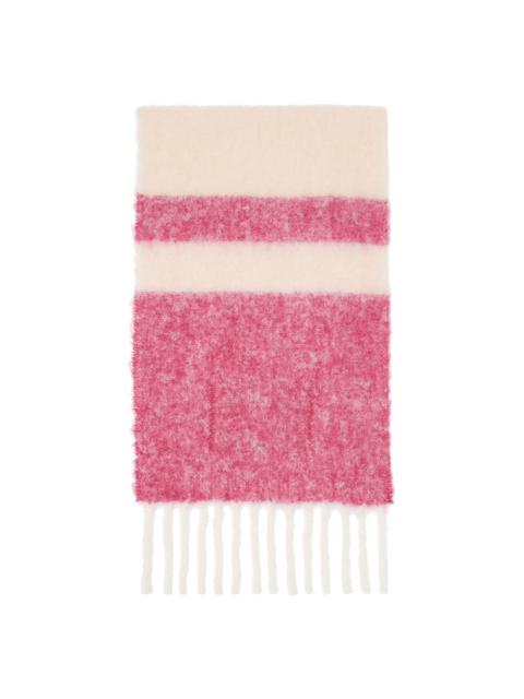 Marni Pink Striped Scarf