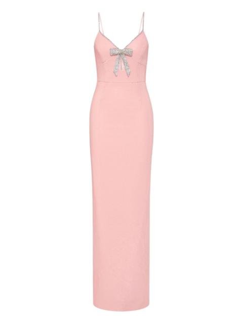 REBECCA VALLANCE Loxley sequinned bow-detail maxi dress