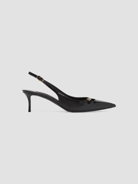 Dolce & Gabbana Women's Vernice 90MM Leather Stiletto Slingback Pumps - Nero