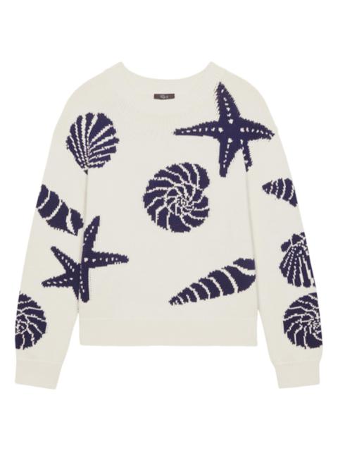 Rails Women's Zoey Intarsia-Knit Crewneck Sweater - Seashells