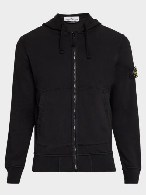 Stone Island Men's Zip-Up Hooded Sweatshirt