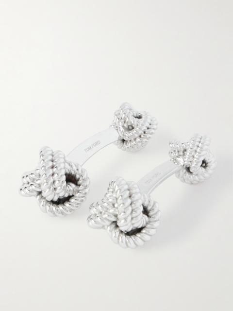 TOM FORD Knot 18-Karat White Gold Cufflinks