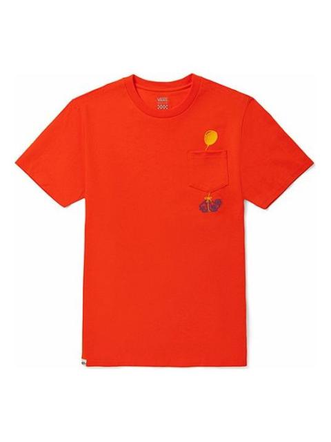 Vans (WMNS) Vans Funny Pattern Small Turtle Embroidered Sports Short Sleeve Orange VN0A5F2E9D2